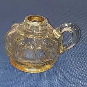 Antique EAPG Petal Pattern Glass Oil Finger Lamp circa 1890
